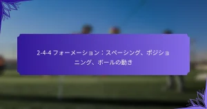 2-4-4 フォーメーション：スペーシング、ポジショニング、ボールの動き