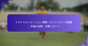 2-4-4 フォーメーション戦略：セットプレーの組織、守備の役割、攻撃パターン